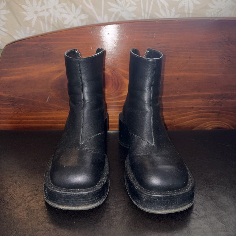 MM6 Maison Martin Margiela Black Ankle Boots - Picture 4 of 9